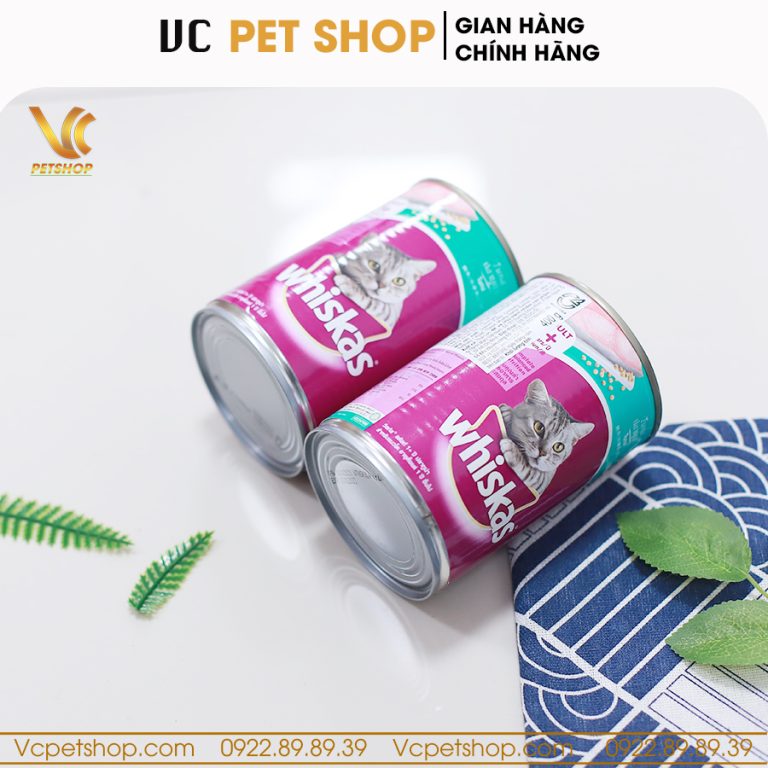 Pate mèo Whiskas 400g cá ngừ dạng lon cho mèo lớn