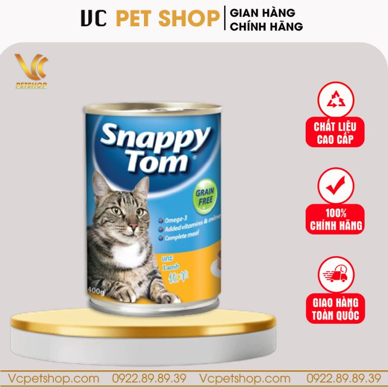 Pate Snappy Tom cho mèo vị thịt cừu hộp 400g