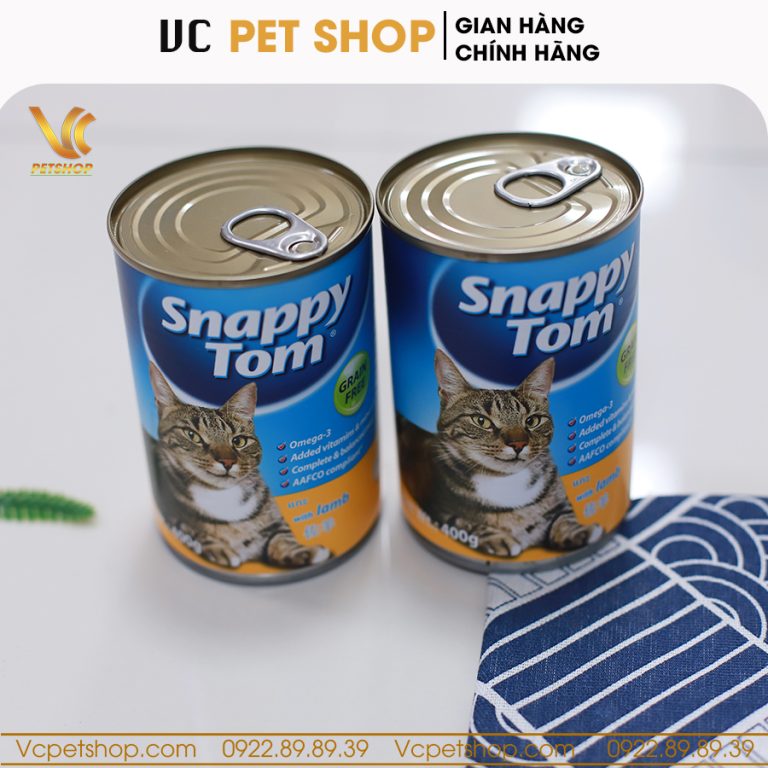 Pate Snappy Tom cho mèo vị thịt cừu hộp 400g