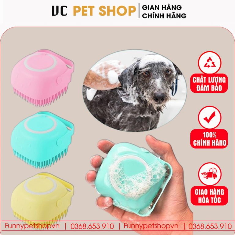 Bàn Chải Tắm Silicon Cho Chó Mèo