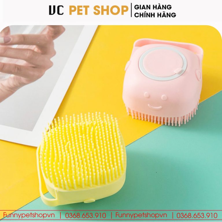 Bàn Chải Tắm Silicon Cho Chó Mèo
