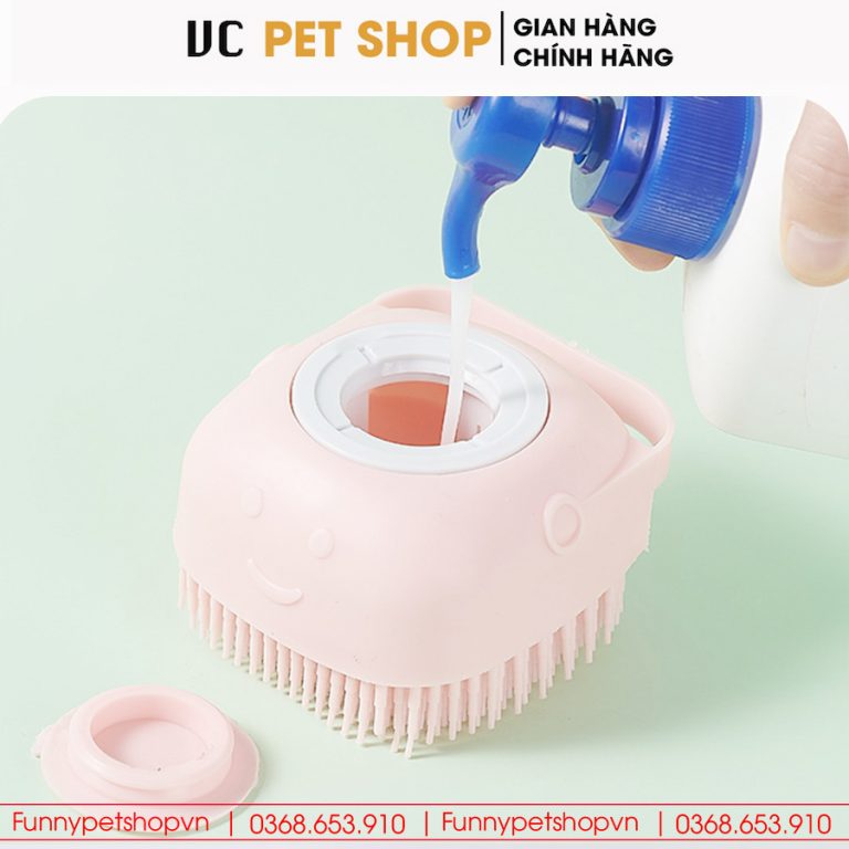 Bàn Chải Tắm Silicon Cho Chó Mèo
