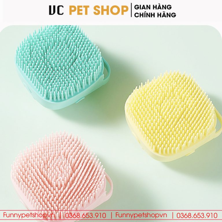 Bàn Chải Tắm Silicon Cho Chó Mèo