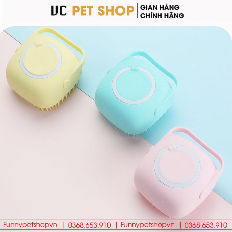 Bàn Chải Tắm Silicon Cho Chó Mèo
