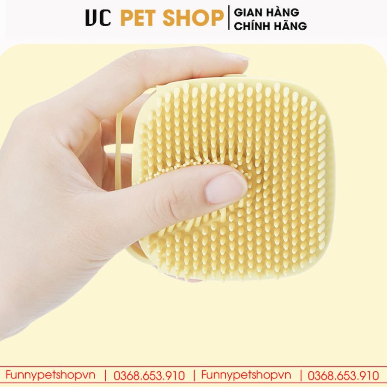 Bàn Chải Tắm Silicon Cho Chó Mèo