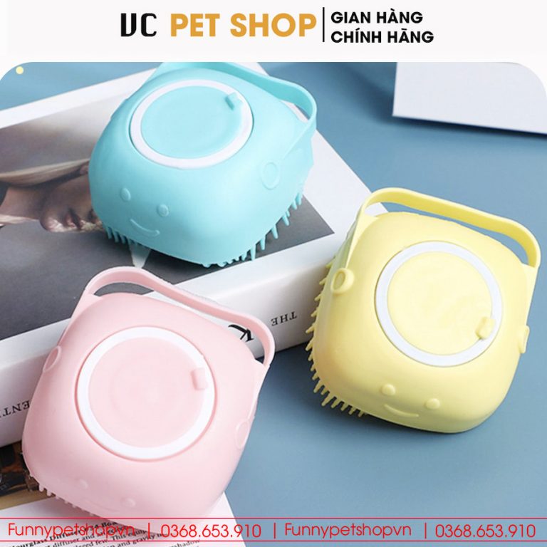 Bàn Chải Tắm Silicon Cho Chó Mèo