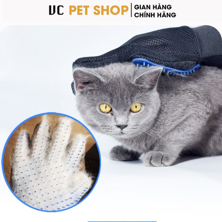 Găng Tay Chải Lông Mèo Lông Chó