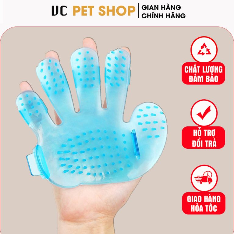 Găng Tay Tắm Cho Chó Mèo