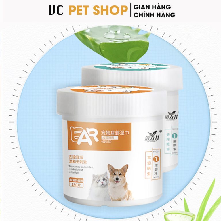 Khăn ướt vệ sinh tai mắt cho chó mèo