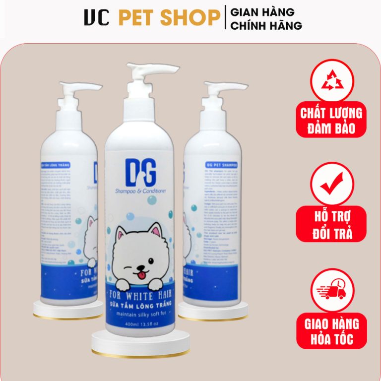 Sữa Tắm Cho Chó Mèo Lông Trắng DG Pet