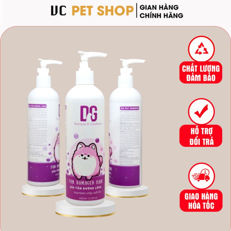 Sữa Tắm Dưỡng Lông Cho Chó Mèo DG Pet