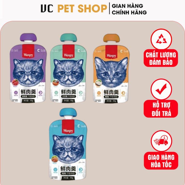 Súp Thưởng Wanpy Nắp Vặn Cho Mèo