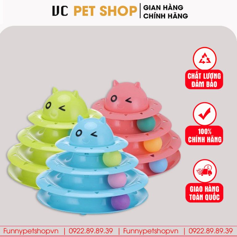 Tháp Bóng Cho Mèo Cho Chó 3 Tầng