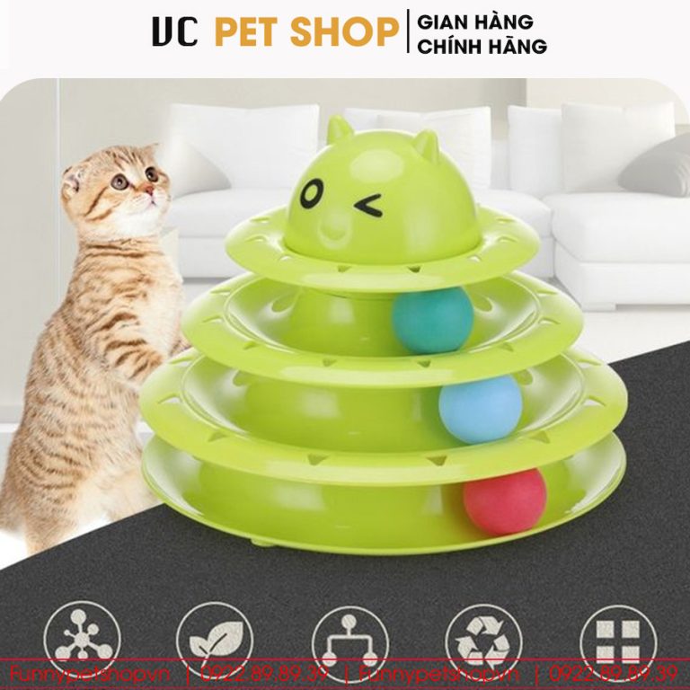 Tháp Bóng Cho Mèo Cho Chó 3 Tầng