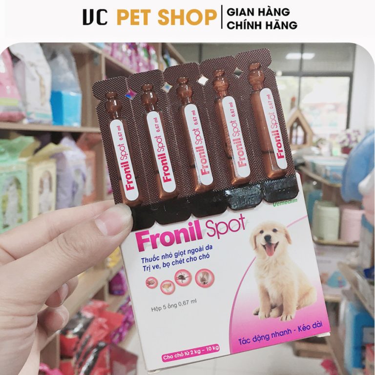 thuốc nhỏ gáy trị ve rận chó mèo