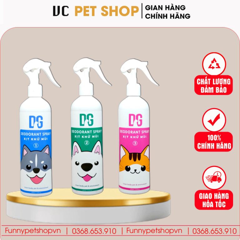 Xịt Khử Mùi Cho Chó Mèo DG Pet