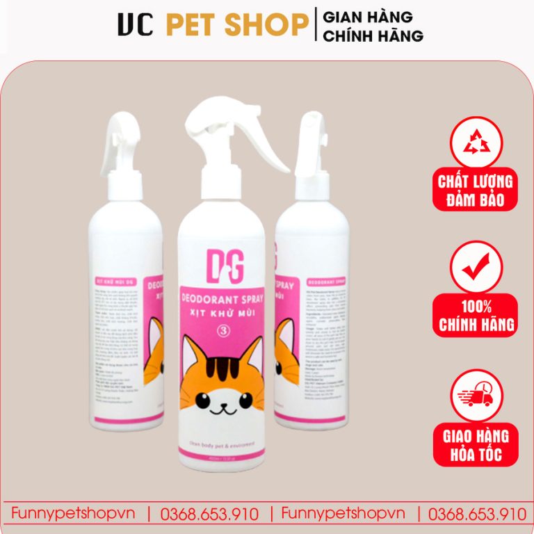 Xịt Khử Mùi Cho Chó Mèo DG Pet