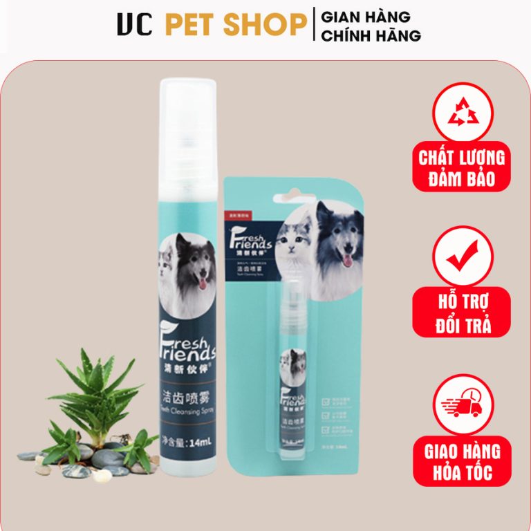 Xịt Thơm Miệng Cho Chó Mèo Fresh Friend 14ml