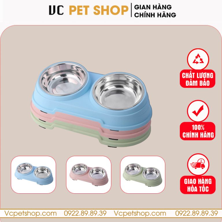 Bát Ăn Chống Gù Cho Mèo Có Hộp Cao Cấp