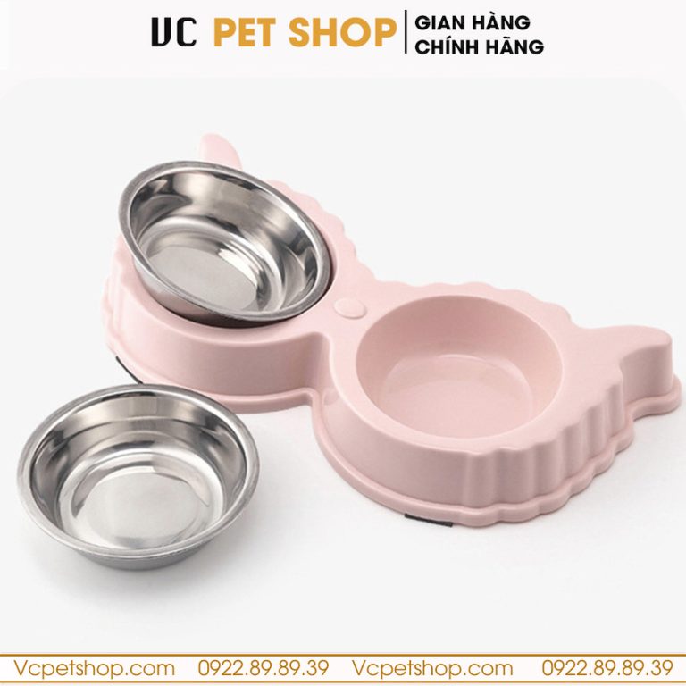 Bát ăn đôi cho mèo