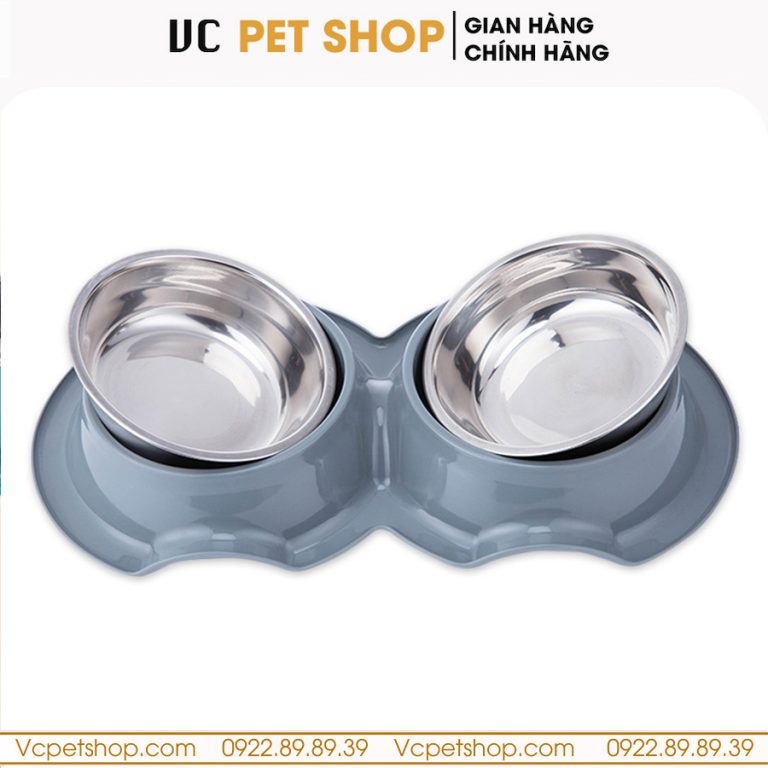 Bát Ăn Chống Kiến Cho Mèo Chó Khay Inox Cao Cấp