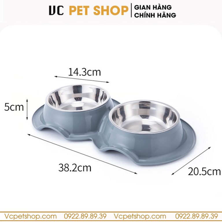 Bát Ăn Chống Kiến Cho Mèo Chó Khay Inox Cao Cấp