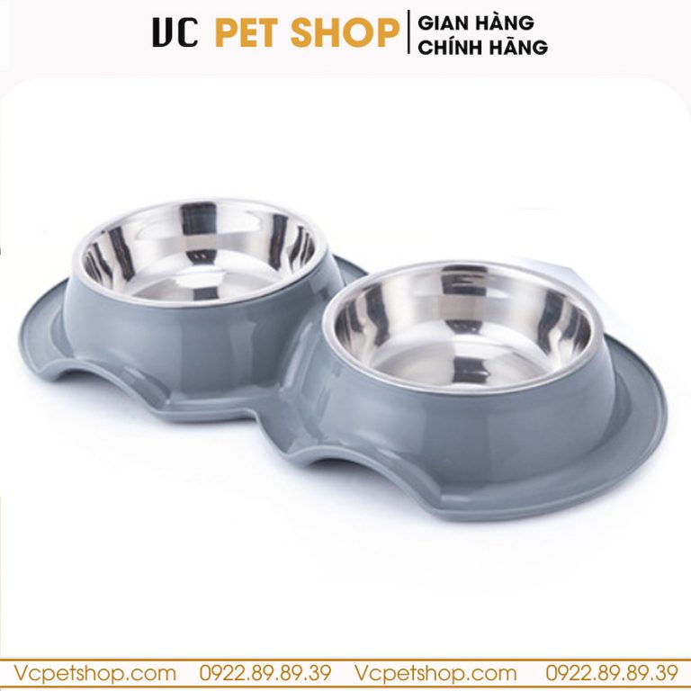 Bát Ăn Chống Kiến Cho Mèo Chó Khay Inox Cao Cấp