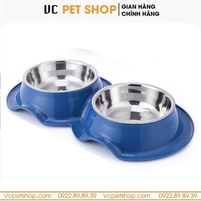 Bát Ăn Chống Kiến Cho Mèo Chó Khay Inox Cao Cấp