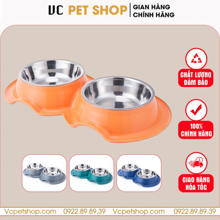 Bát Ăn Chống Kiến Cho Mèo Chó Khay Inox Cao Cấp