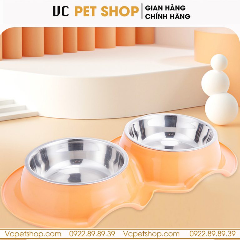 Bát Ăn Chống Kiến Cho Mèo Chó Khay Inox Cao Cấp