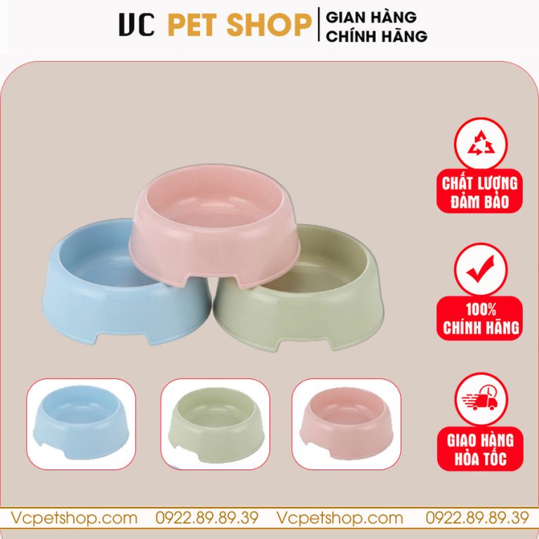 Bát Ăn Đơn Cho Chó Mèo Giá Rẻ Bằng Nhựa