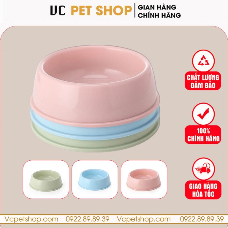 Bát Ăn Đơn Cho Chó Mèo Bằng Nhựa