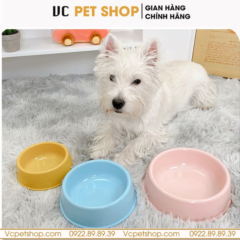 Bát Ăn Đơn Cho Chó Mèo Bằng Nhựa