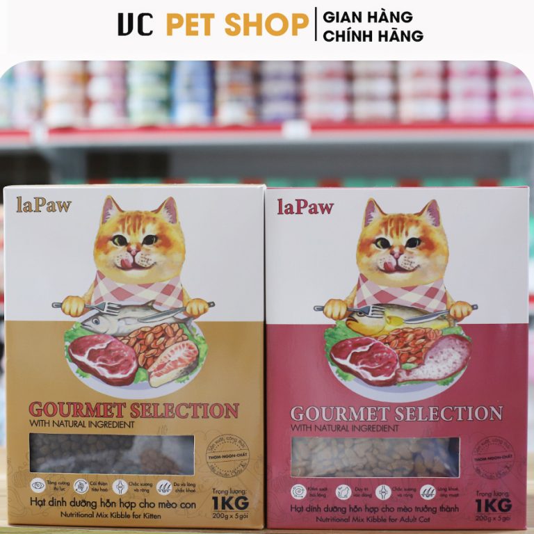Hạt Dinh Dưỡng Cho Mèo Trưởng Thành LaPaw Gourmet 1Kg