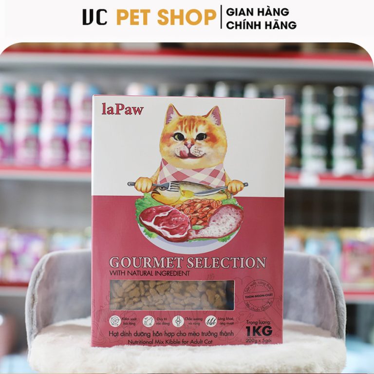 Hạt Dinh Dưỡng Cho Mèo Trưởng Thành LaPaw Gourmet 1Kg