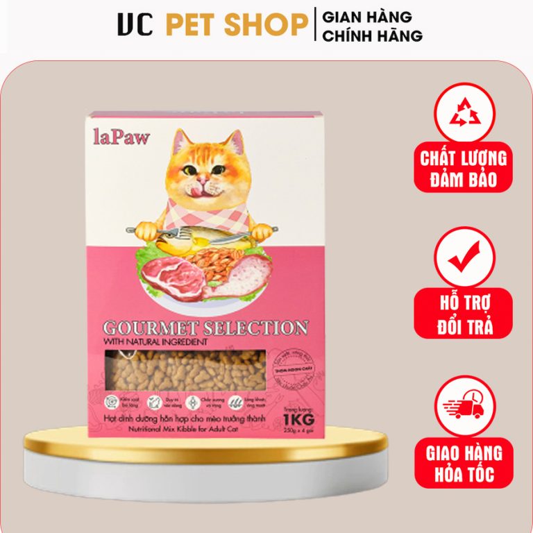 Hạt Dinh Dưỡng Cho Mèo Trưởng Thành LaPaw Gourmet 1Kg