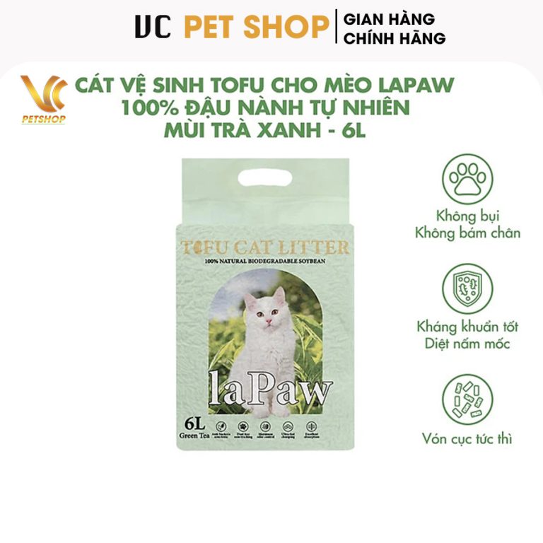 Cát Đậu Nành Cho Mèo Lapaw 6L