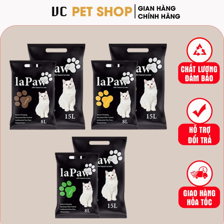 Cát vệ sinh cho mèo Lapaw đất sét 8L – 15L