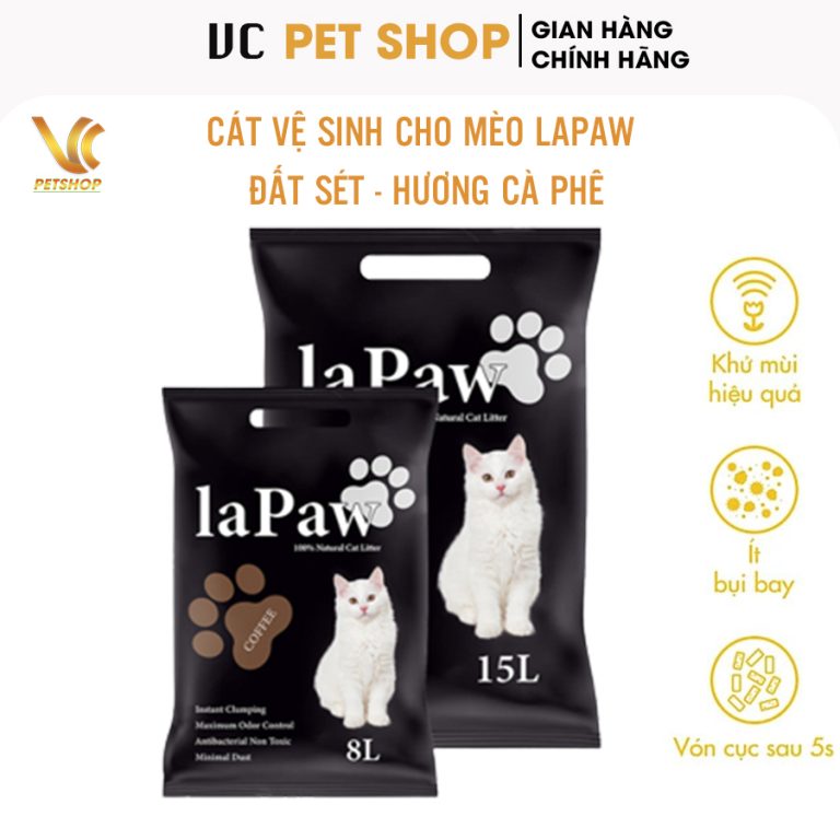 Cát vệ sinh cho mèo Lapaw đất sét 8L – 15L