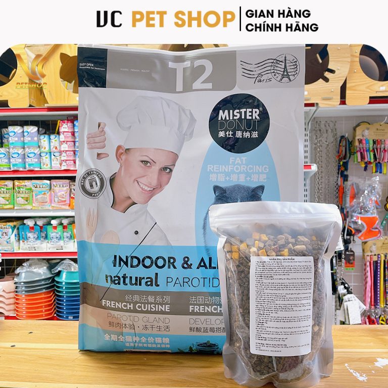 Thức Ăn Hạt Cho Mèo Mister Donut T2 Cho Mèo Trưởng Thành