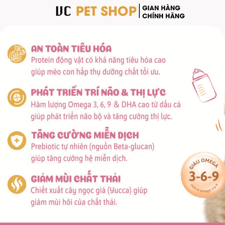 Ưu điểm của thức ăn cho mèo con Catpy