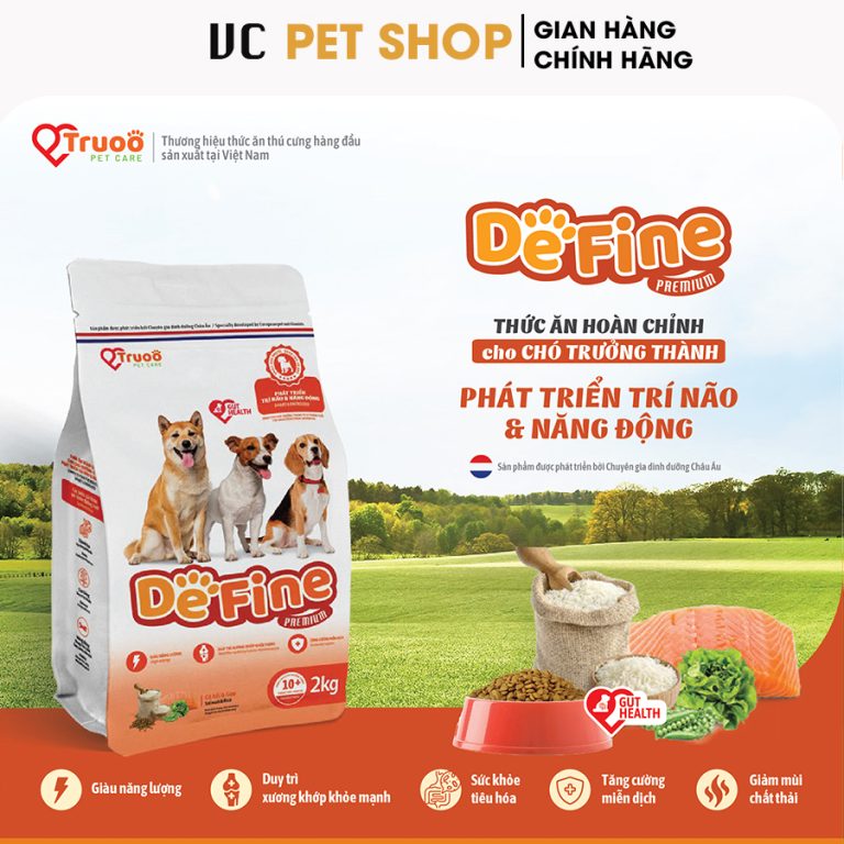 Thức Ăn Hạt Cho Chó Trưởng Thành Define Giúp Phát Triển Trí Não Và Năng Động