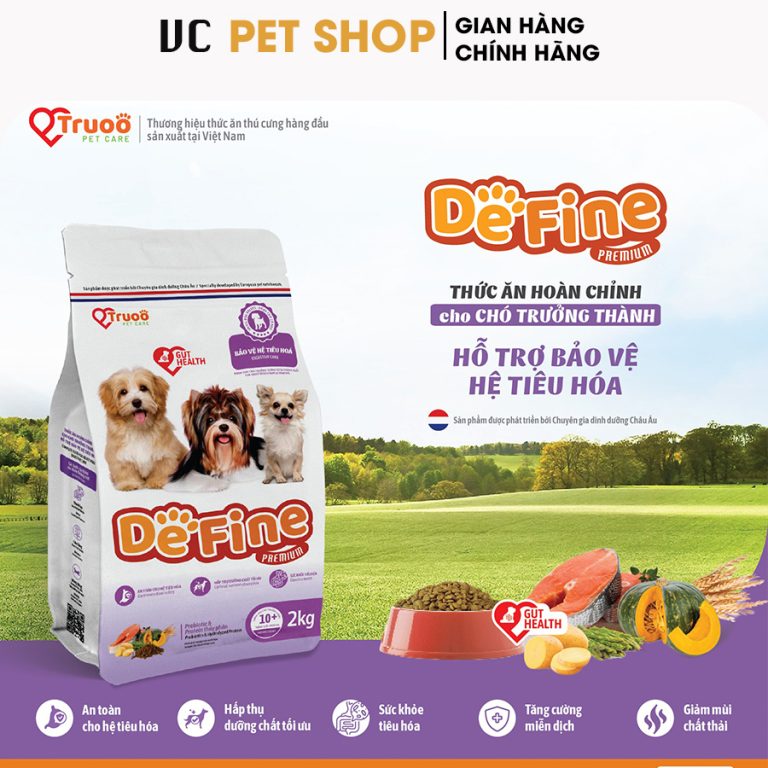 Thức ăn cho chó trưởng thành Define hỗ trợ bảo vệ hệ tiêu hóa