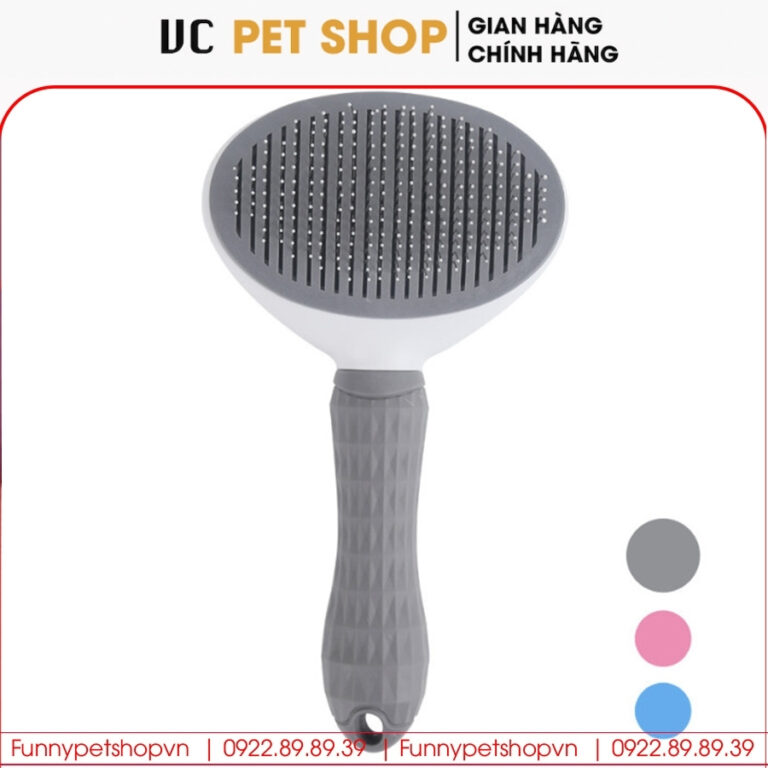 Lược Chải Lông Mèo Có Nút Bấm Đẩy Lông Tự Động
